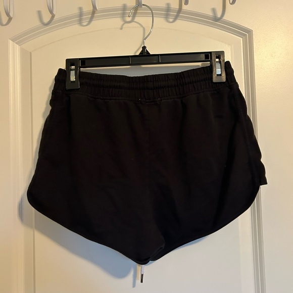 Forever 21 Black Athletic cotton Shorts with White Drawstring - Picture 3 of 4